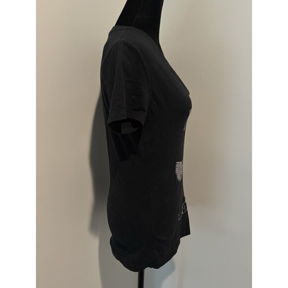 BELLA The Cult Love 80s Band Fitted Black V-Neck T-Shirt MED (fits Like Small) - Picture 3 of 6